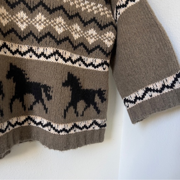 NWT Free People Last Rodeo Sweater in Gray Black White - Picture 4 of 5